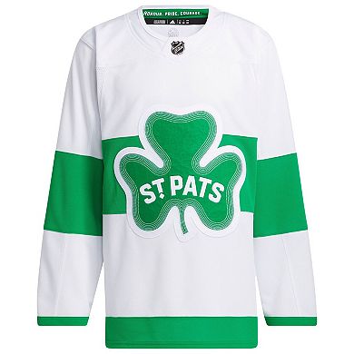 Men's adidas  White Toronto Maple Leafs St. Patricks Alternate Primegreen Authentic Jersey