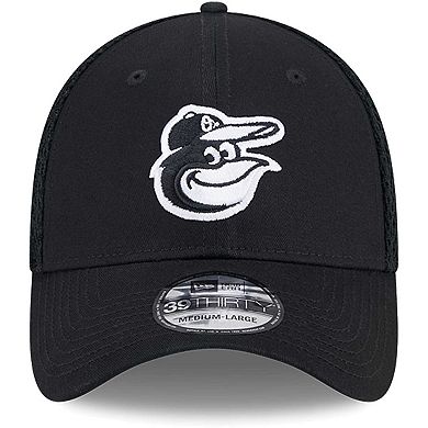 Men's New Era Baltimore Orioles Evergreen Black & White Neo 39THIRTY Flex Hat