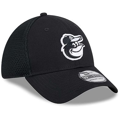 Men's New Era Baltimore Orioles Evergreen Black & White Neo 39THIRTY Flex Hat