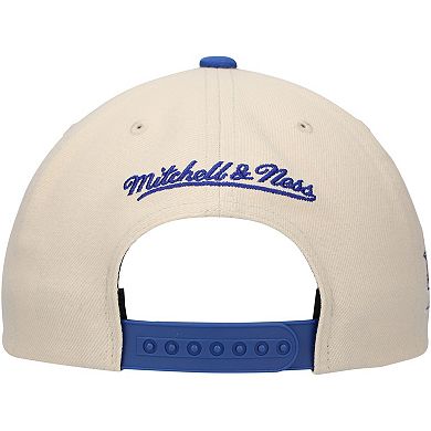 Men's Mitchell & Ness Cream Detroit Pistons Game On Two-Tone Pro Crown Adjustable Hat