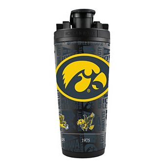 WinCraft Iowa Hawkeyes 26oz. 4D Stainless Steel Ice Shaker Bottle