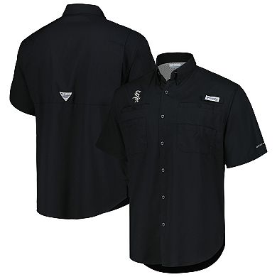 Men's Columbia Black Chicago White Sox Tamiami Omni-Shade Button-Down Shirt