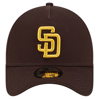 Men's New Era Brown San Diego Padres Team Color A-Frame 9FORTY Adjustable Hat