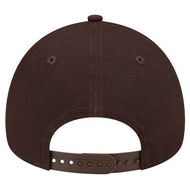 Men's New Era Brown San Diego Padres Team Color A-Frame 9FORTY Adjustable Hat