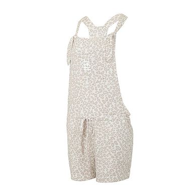 Women's Concepts Sport Cream St. Louis Cardinals Montana Hacci Knit Romper Overalls