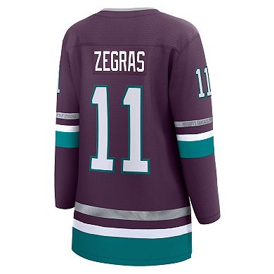 Women's Fanatics Branded Trevor Zegras Purple Anaheim Ducks Alternate Premier Breakaway Player Jersey