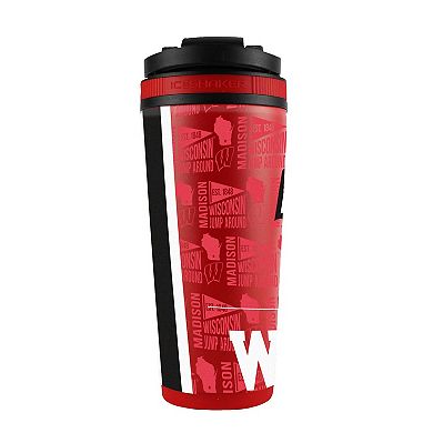 WinCraft Wisconsin Badgers 26oz. 4D Stainless Steel Ice Shaker Bottle
