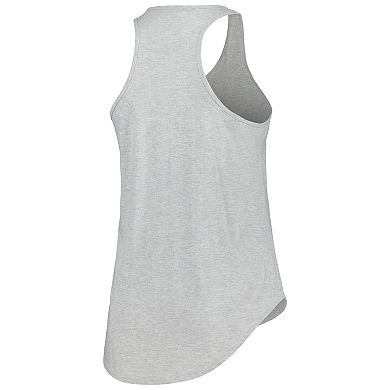 Women's Fanatics Branded Heather Gray Pittsburgh Penguins Plus Size Racerback Tank Top