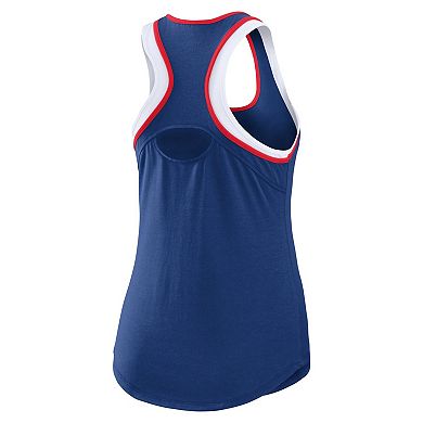 Women's WEAR by Erin Andrews Royal Chicago Cubs Colorblock Racerback Tank Top