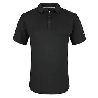 Tom Baine Men's Performance Solid Four-way Stretch Golf Polo