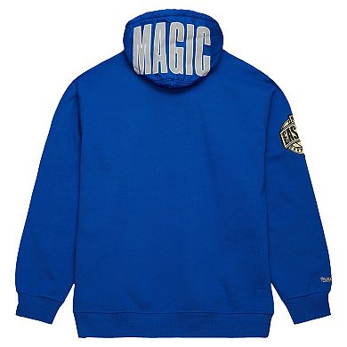 Men's Mitchell & Ness Blue Orlando Magic Team OG 2.0 Vintage Logo Fleece Pullover Hoodie
