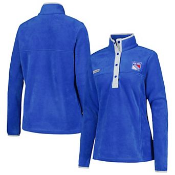 Women's Columbia Blue New York Rangers Benton Springs Half-Snap Jacket
