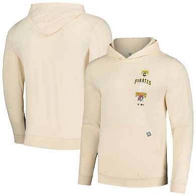 Men's Levelwear Cream Pittsburgh Pirates Base Line Pullover Hoodie