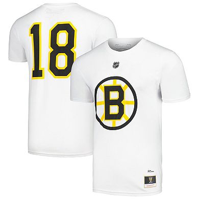 Men's Mitchell & Ness Willie O'Ree White Boston Bruins Name & Number T-Shirt