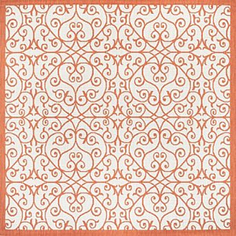 Madrid Vintage Filigree Textured Weave Indoor/Outdoor Area Rug