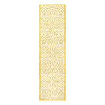 Madrid Vintage Filigree Textured Weave Indoor/Outdoor Area Rug