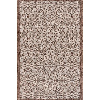 Madrid Vintage Filigree Textured Weave Indoor/Outdoor Area Rug