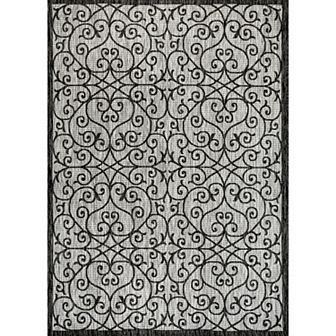 Madrid Vintage Filigree Textured Weave Indoor/Outdoor Area Rug