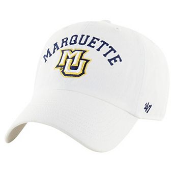 Men's '47 White Marquette Golden Eagles Classic Arch Clean Up Adjustable Hat