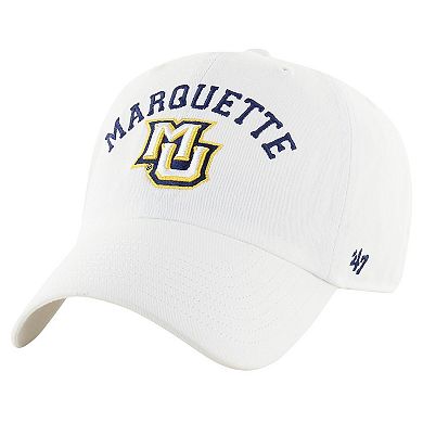 Men's '47 White Marquette Golden Eagles Classic Arch Clean Up Adjustable Hat
