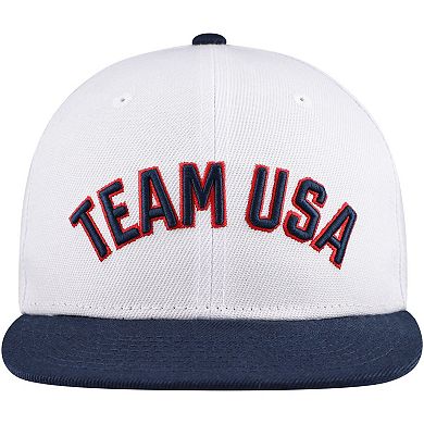 Youth Team USA White Snapback Hat