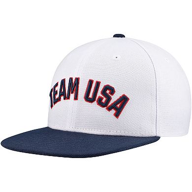Youth Team USA White Snapback Hat