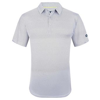 Tom Baine Men's Performance Geometric Print Four-way Stretch Golf Polo