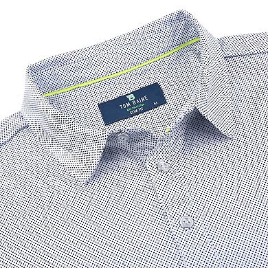 Tom Baine Men's Performance Geometric Print Four-way Stretch Golf Polo