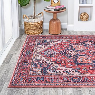 Cirali Ornate Large Medallion Washable Indoor/outdoor Area Rug