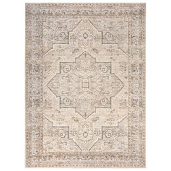Koda Vintage Native American Medallion Machine-washable Runner Rug