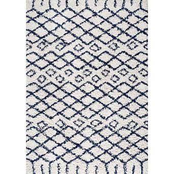 Algaida Moroccan Diamond Shag Area Rug