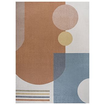 Slinger Modern Contemporary Collage Machine-washable Area Rug