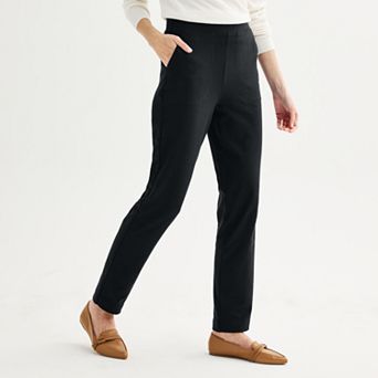 Women's Croft & Barrow® Knit Essential Straight Leg Pants