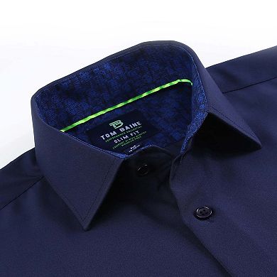 Tom Baine Slim Fit Performance Long Sleeve Solid Button Down