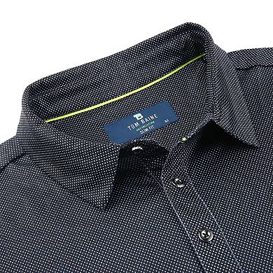 Tom Baine Men's Performance Geometric Print Four-way Stretch Golf Polo