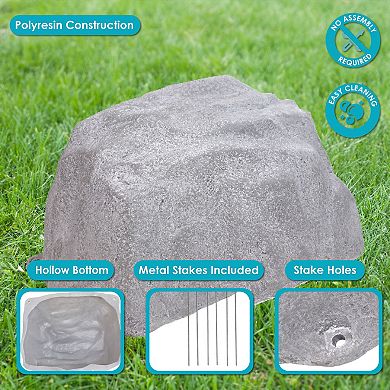 Sunnydaze Polyresin Low-profile Landscape Rock With Stakes