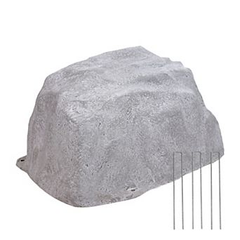 Sunnydaze Outdoor Polyresin Landscape Rock Septic Cover with Stakes