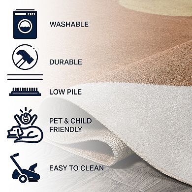 Shutter Minimalist Striped Plaid Machine-washable Area Rug