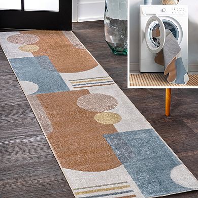 Shutter Minimalist Striped Plaid Machine-washable Area Rug