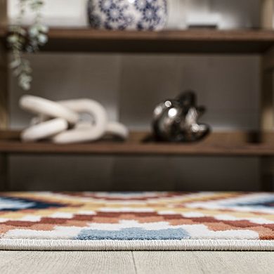 Serape Medallion Southwestern Area Rug