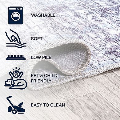 Didim Boho Gray Medallion Washable Indoor/outdoor Area Rug