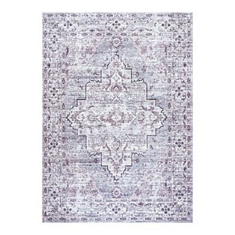 Didim Boho Gray Medallion Washable Indoor/outdoor Area Rug