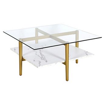 Finley & Sloane Otto Wide Square Coffee Table