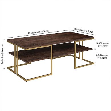 Finley & Sloane Pike Wide Rectangular Coffee Table