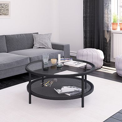 Finley & Sloane Rigan Wide Round Coffee Table