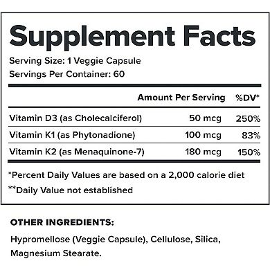 Legion Vitamin D+k - Essential Vitamins Supplement