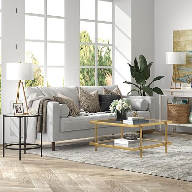 Finley & Sloane Inez Wide Square Coffee Table