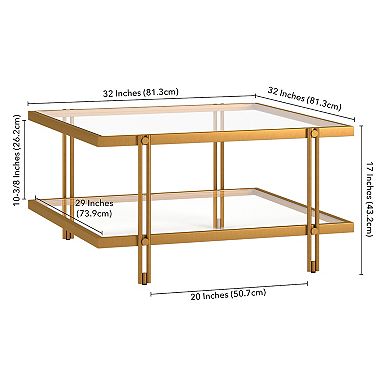 Finley & Sloane Inez Wide Square Coffee Table