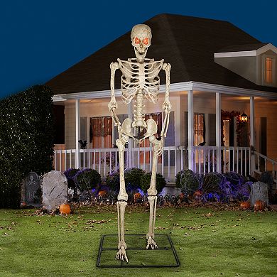 Gemmy 10-ft. Poseable Skeleton with Lighted Red Eyes