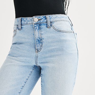 ★ ★ Women's Mid Rise Slim Straight Fit Blue 375 Mid-Rise Slim Straight Jean: Women's Designer Bottoms | Tory